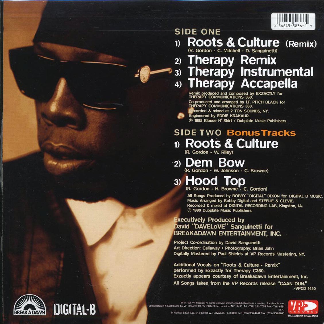 Shabba Ranks - Roots & Culture (ORIGINAL 1995 PRESS) (rhythm: "Stalag") (orig. press) Vinyl Record