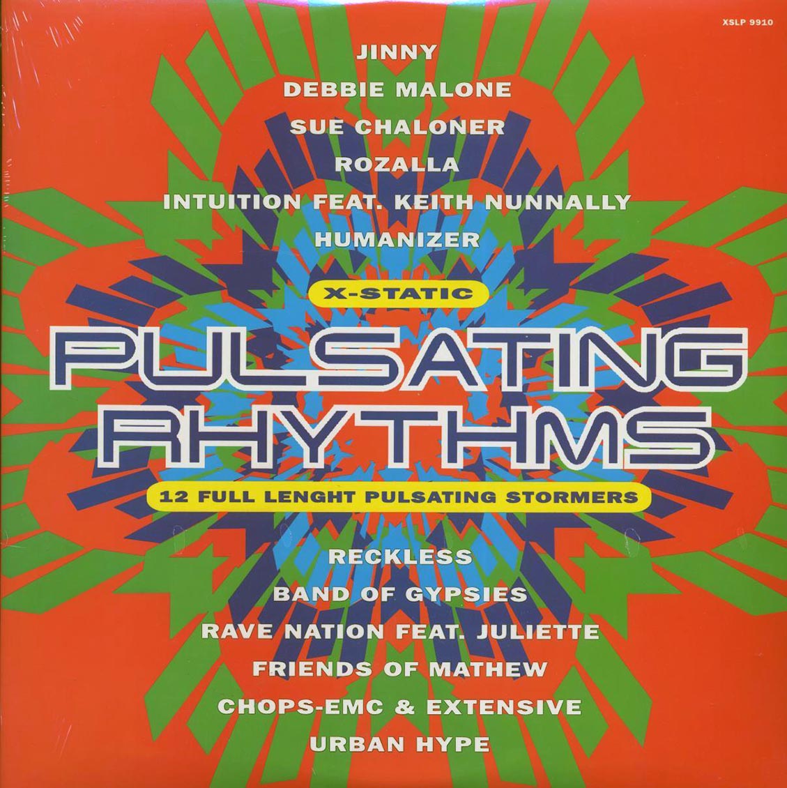 Jinny, Debby Malone, Rave Nation, Humanizer, Urban Hype, Etc. - Pulsating Rhythms (ORIGINAL 1993 PRESS) (orig. press) (2xLP) Vinyl Record