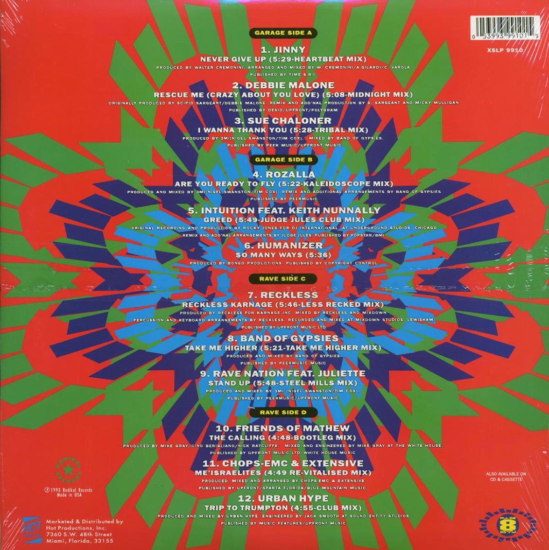 Jinny, Debby Malone, Rave Nation, Humanizer, Urban Hype, Etc. - Pulsating Rhythms (ORIGINAL 1993 PRESS) (orig. press) (2xLP) Vinyl Record