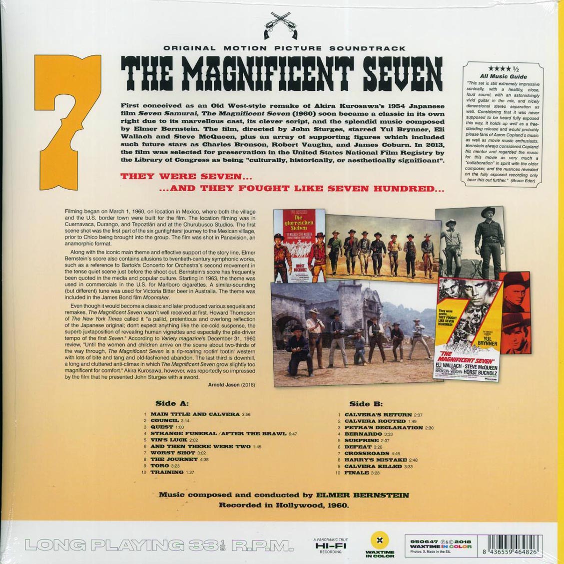 Elmer Bernstein - The Magnificent Seven (180g) (yellow vinyl) Vinyl Record