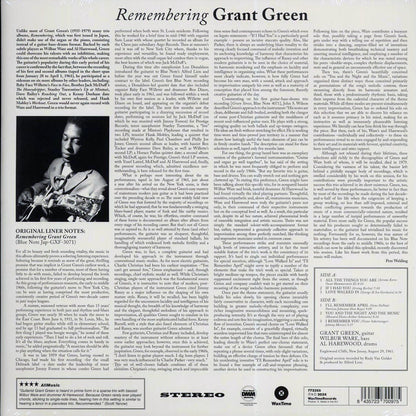 Grant Green - Remembering (180g) Vinyl Record