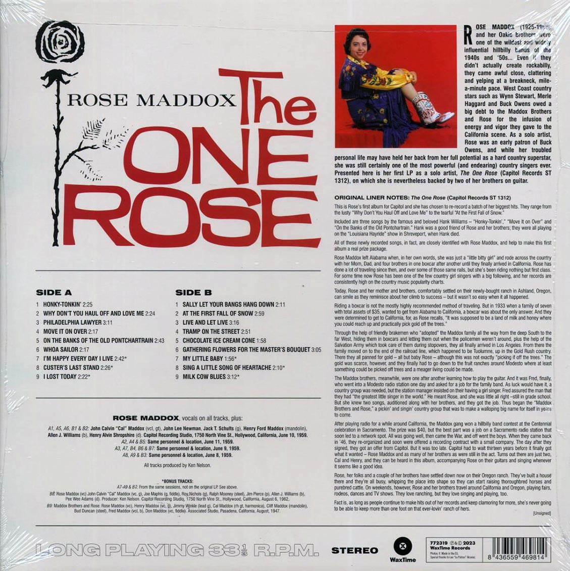 Rose Maddox - The One Rose (+6 bonus tracks) (ltd. ed.) (180g) Vinyl Record