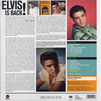 Elvis Presley - Elvis Is Back (+4 bonus tracks) (180g) Vinyl Record