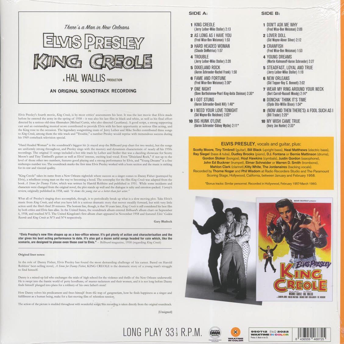 Elvis Presley - King Creole (20 tracks) (+9 bonus tracks) (180g) (orange vinyl) Vinyl Record