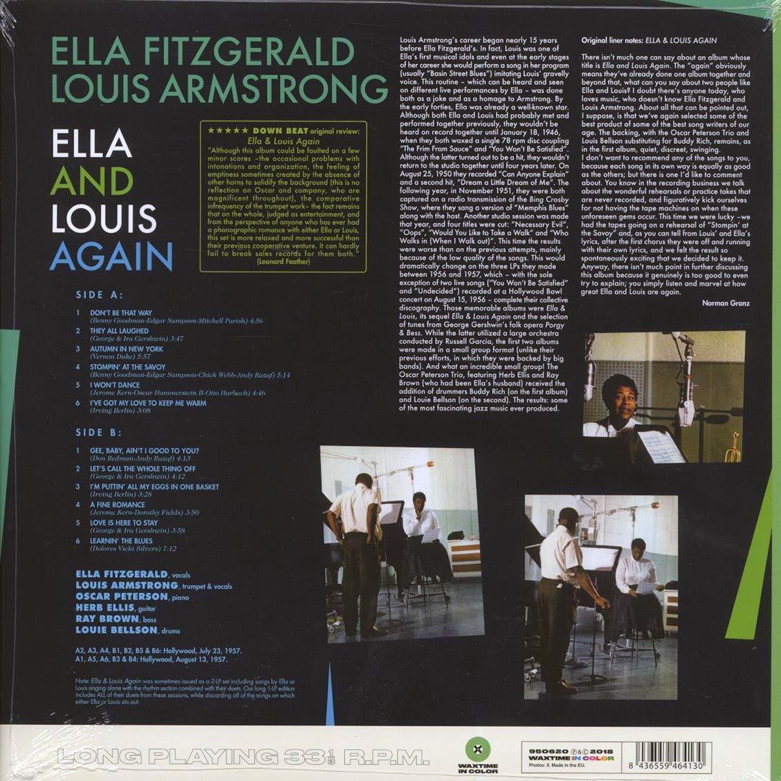 Ella Fitzgerald, Louis Armstrong - Ella And Louis Again (180g) (green vinyl) Vinyl Record