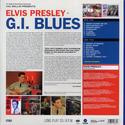 Elvis Presley - GI Blues (+4 bonus tracks) (ltd. ed.) (180g) (blue vinyl) Vinyl Record