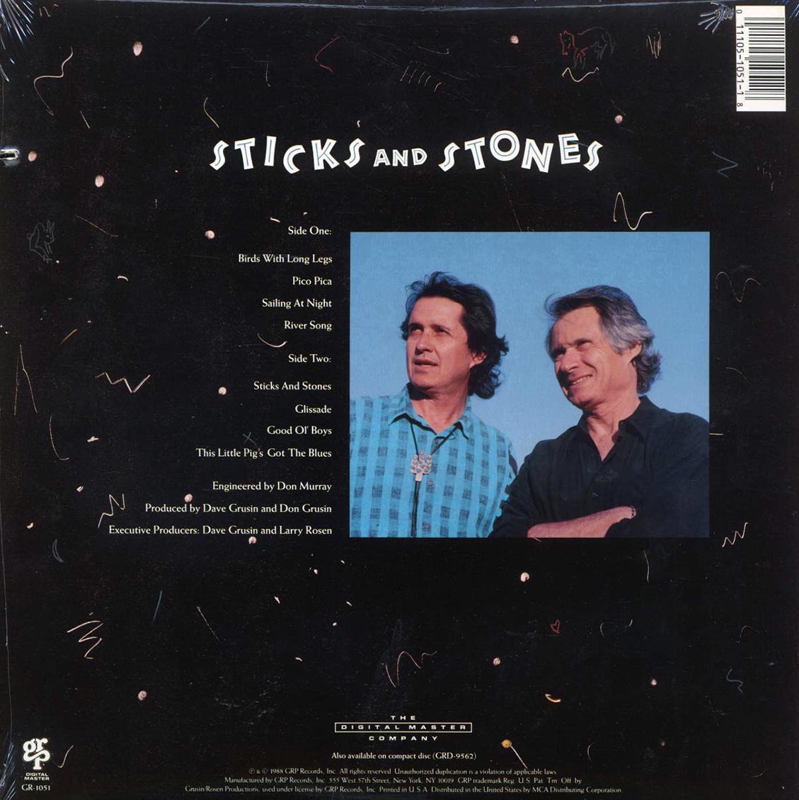 Dave Grusin, Don Grusin - Sticks And Stones (1988 ORIGINAL PRESS) (orig. press) Vinyl Record