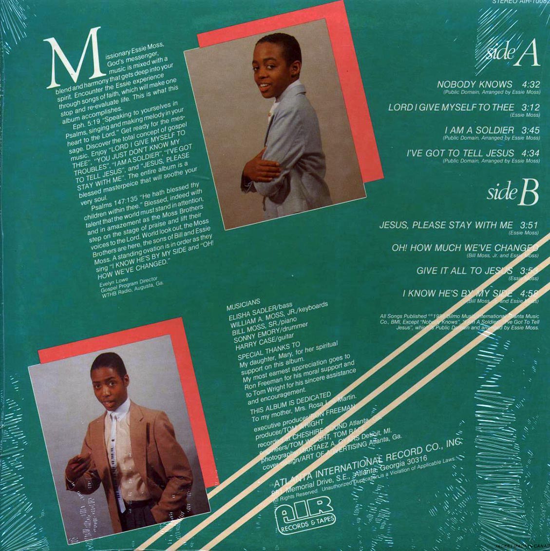 Missionary Essie Moss & The Moss Brothers - Nobody Knows (1984 ORIGINAL PRESS) (orig. press) Vinyl Record