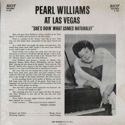Pearl Williams - At Las Vegas (1963 ORIGINAL PRESS) (orig. press) Vinyl Record