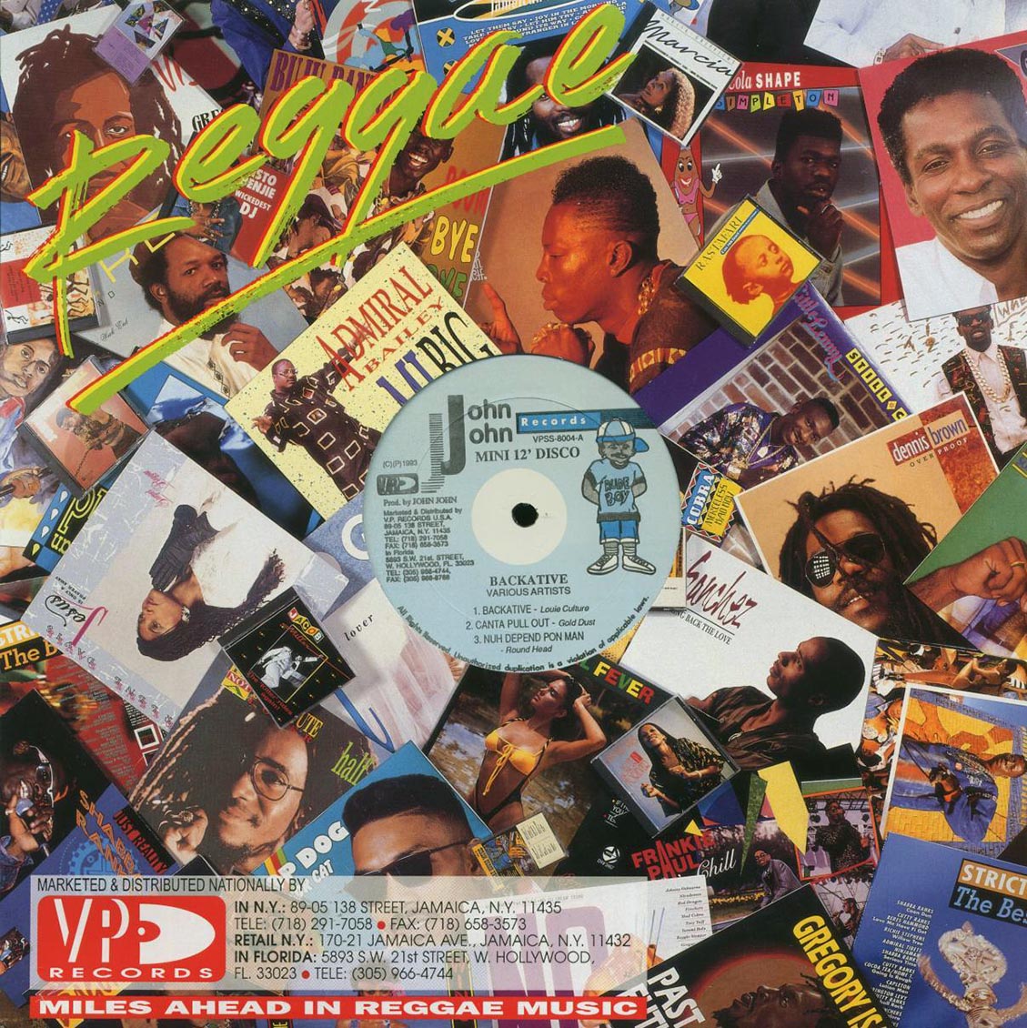 Louie Culture, Beenie Man, Original African, Gold Dust, Round Head - Backative (1993 ORIGINAL PRESS) (orig. press) Vinyl Record
