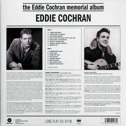 Eddie Cochran - The Eddie Cochran Memorial Album (+4 bonus tracks) (180g) (remastered) Vinyl Record