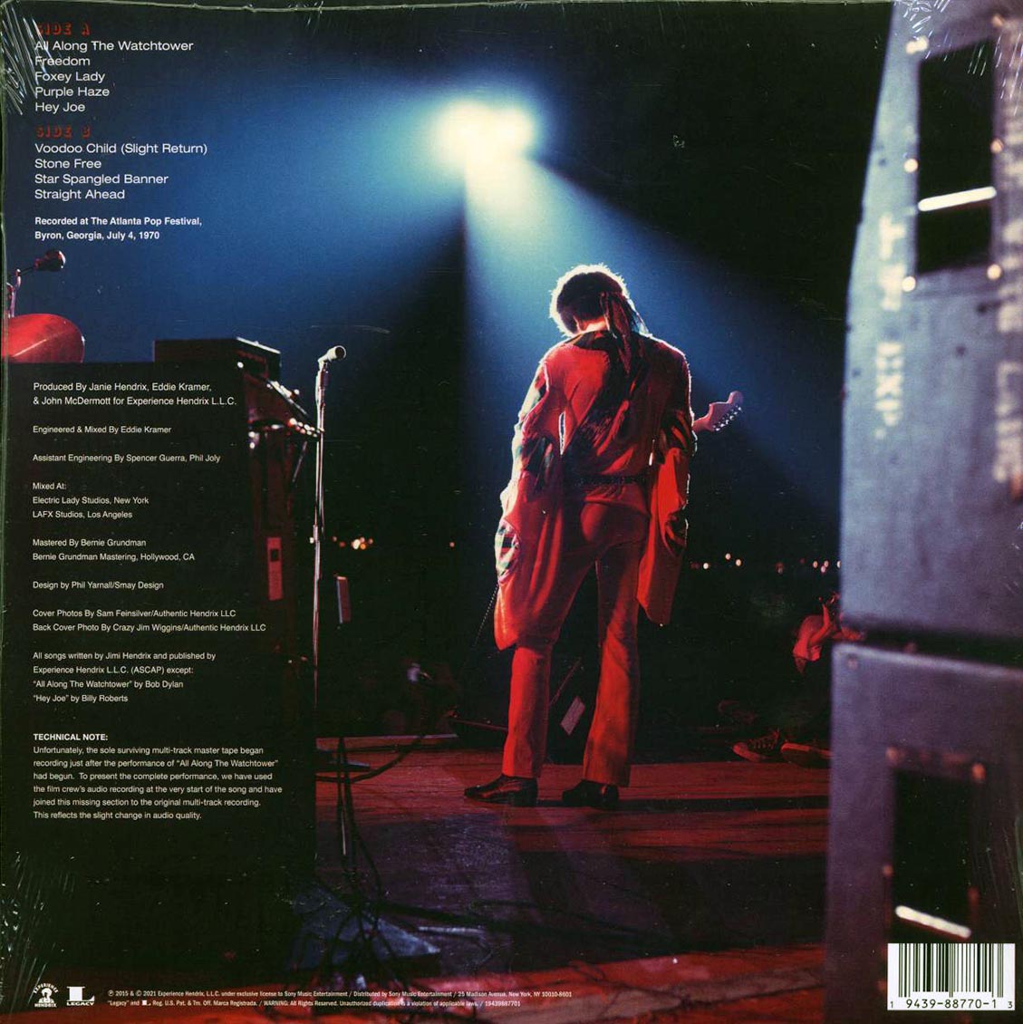 Jimi Hendrix Experience - Freedom: Atlanta Pop Festival (ltd. ed.) (red/white/blue vinyl) Vinyl Record