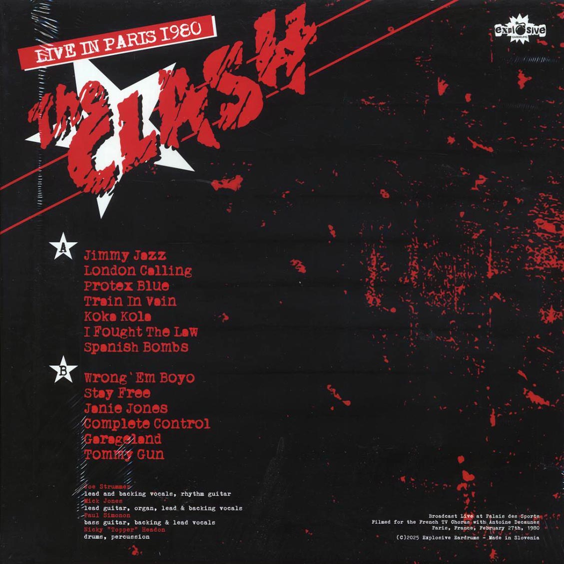 The Clash - Live In Paris 1980 Vinyl Record