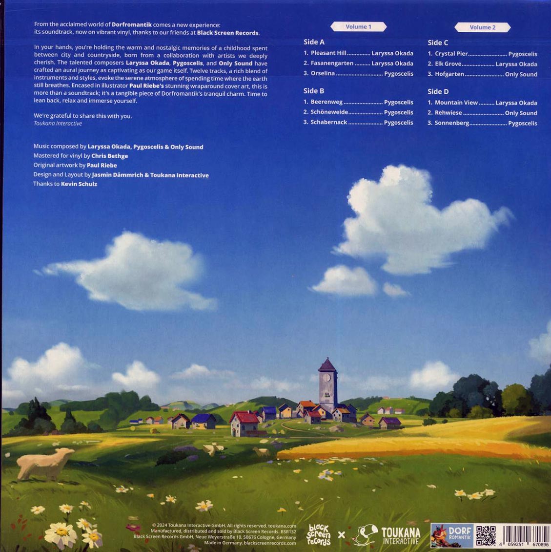 Laryssa Okada, Pygoscelis, Only Sound - Dorfromantik Soundtrack (2xLP) (feld yellow/blue fluss) Vinyl Record