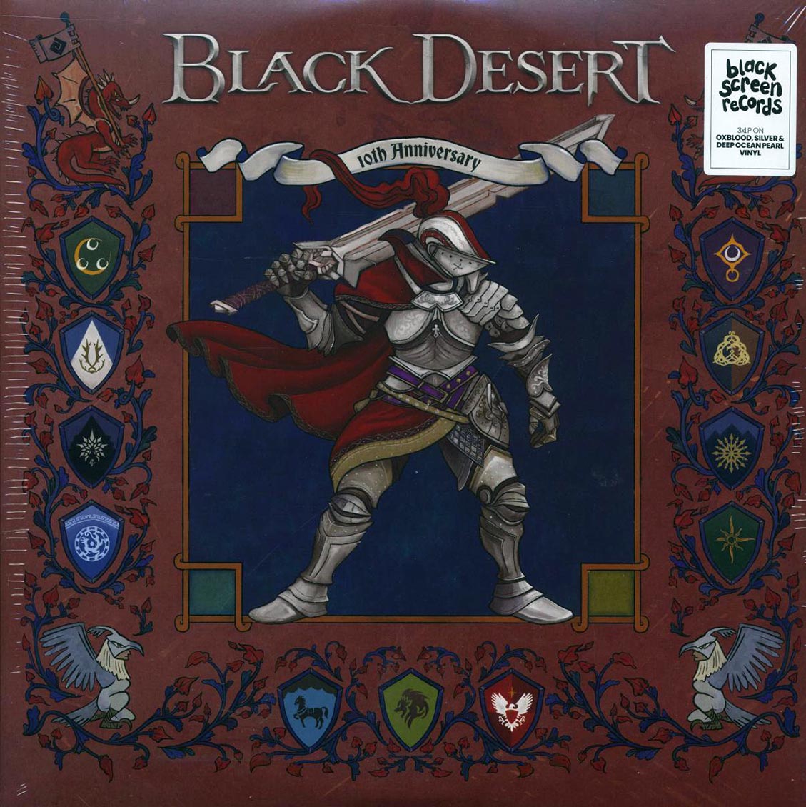 Various - Black Desert: 10th Anniversary (10th Anniv. Ed.) (3xLP) (oxblood/silver/pearl vinyl) Vinyl Record