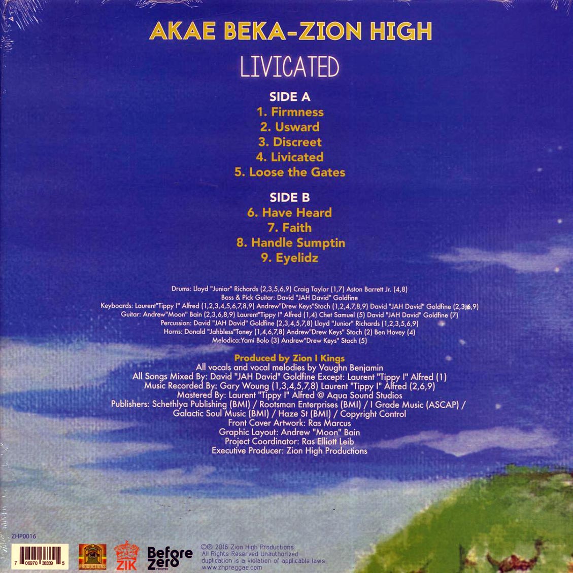 Akae Beka (Vaughn Benjamin/Midnite) - Livicated (Zion High) Vinyl Record
