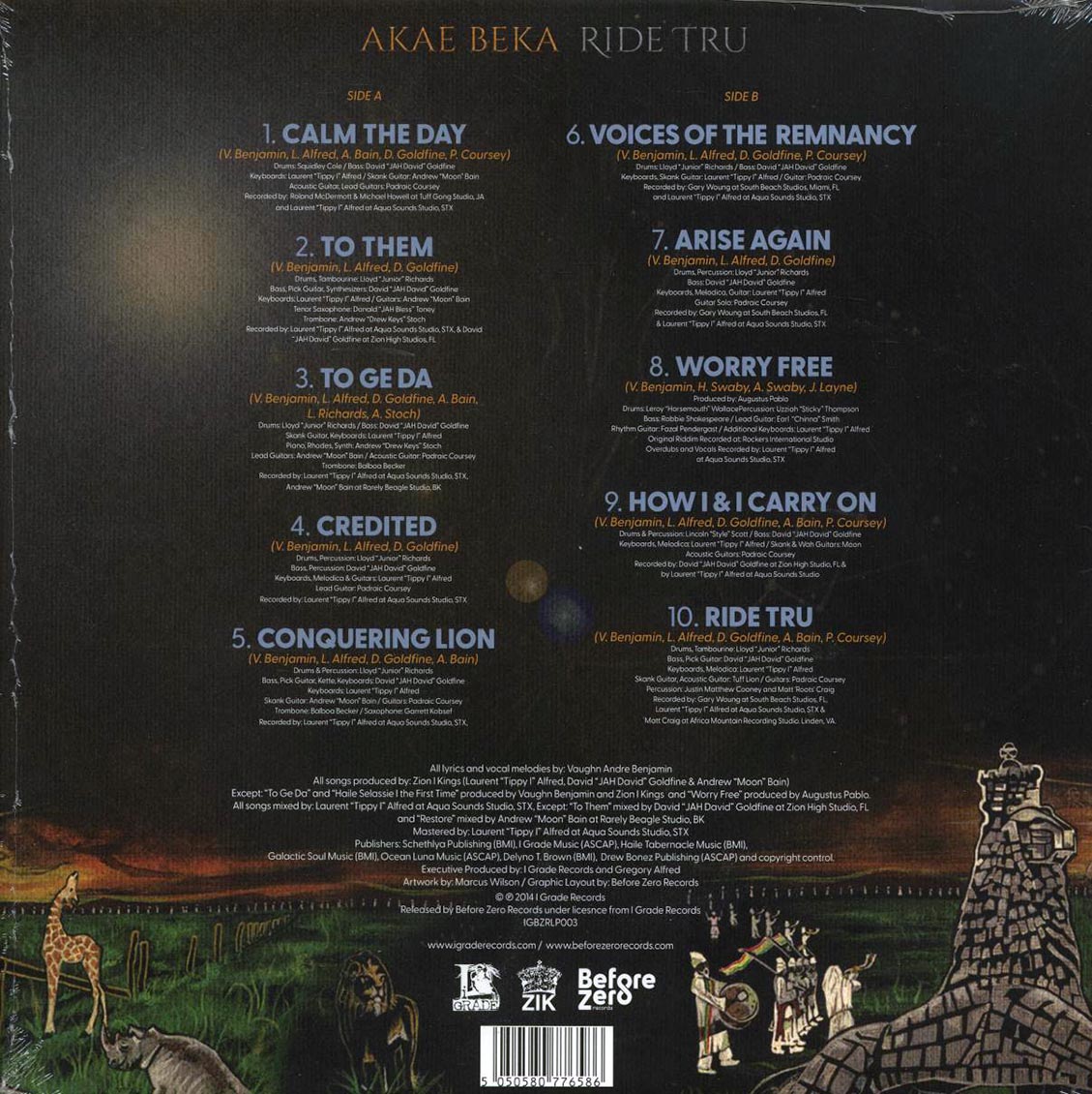 Akae Beka (Vaughn Benjamin/Midnite) - Ride Tru Vinyl Record