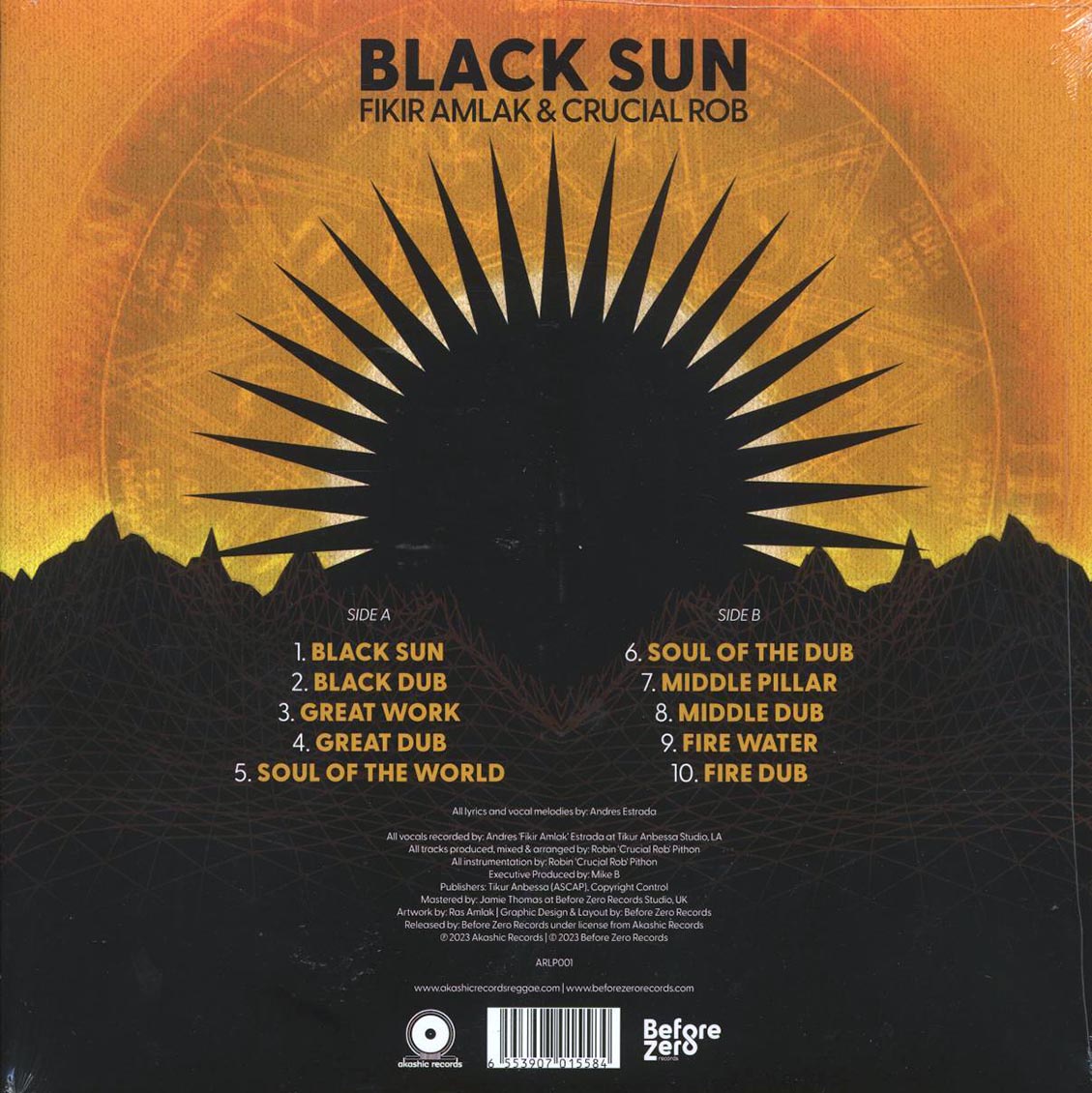 Fikir Amlak, Crucial Rob - Black Sun Vinyl Record