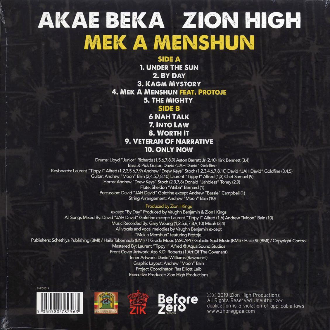Akae Beka (Vaughn Benjamin/Midnite) - Mek A Menshun Vinyl Record