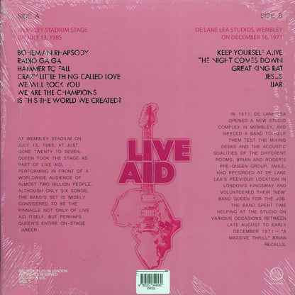 Queen - Live Aid 1985 + D-Lane Studios Wembley 1971 Vinyl Record