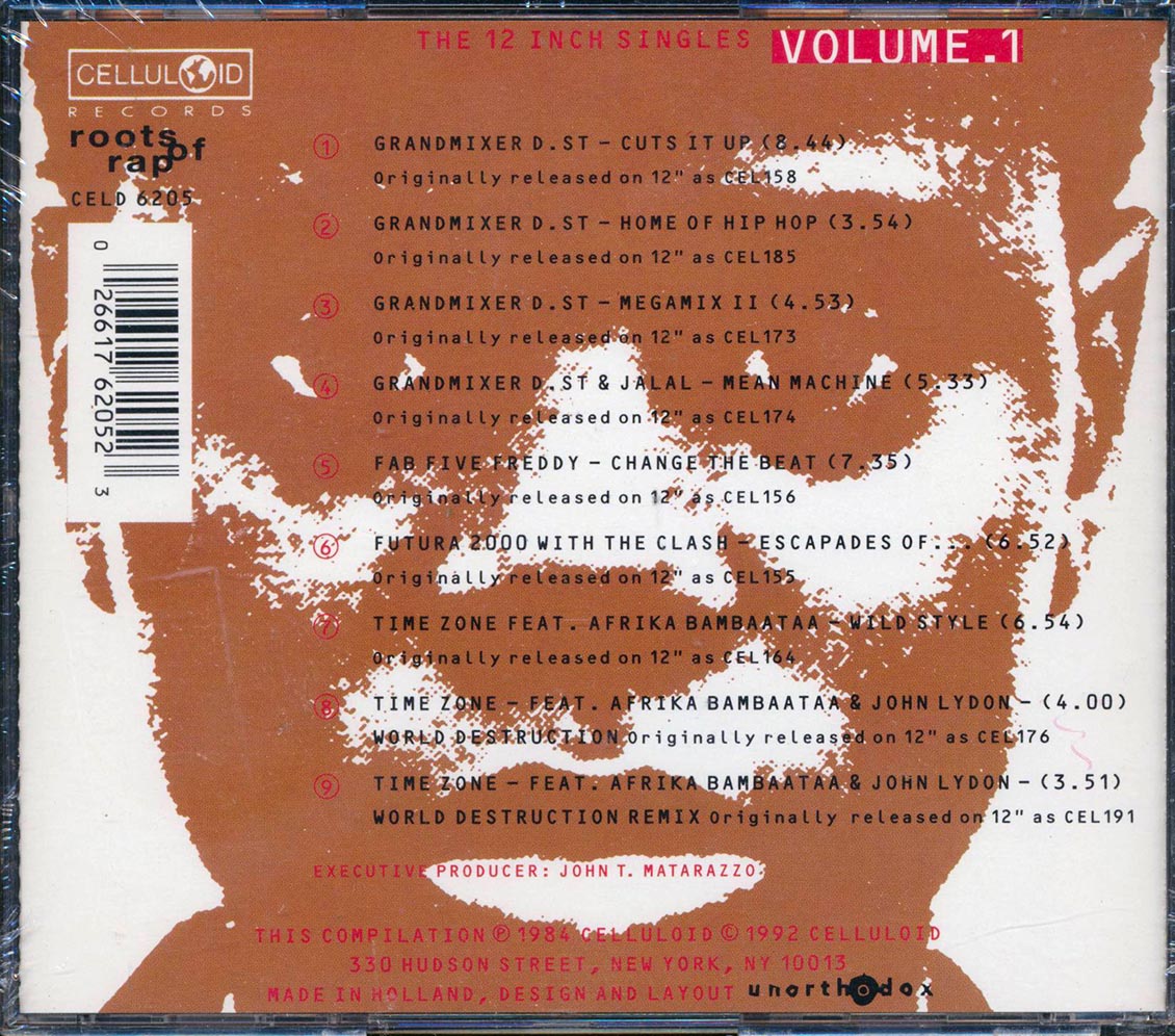 Grandmixer D St, Fab Five Freddy, Time Zone, Etc. - Roots Of Rap: The 12 Inch Singles Volume 1 Music CD
