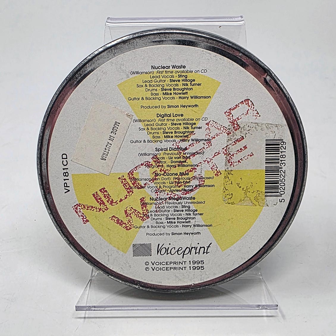 Sting, Steve Hillage, Nik Turner, Steve Broughton, Mike Howlett, Liz Van Dort, Etc.n - Nuclear Waste: Sting In A Tin (Tin Box Edition) Music CD