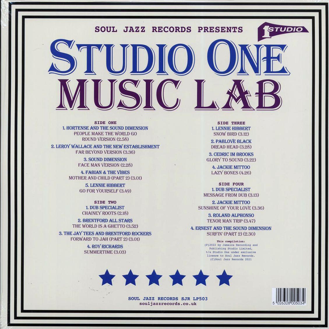 Sound Dimension, Jackie Mittoo, Lennie Hibbert, Cedric Brooks, Etc. - Studio One Music Lab (2xLP) Vinyl Record