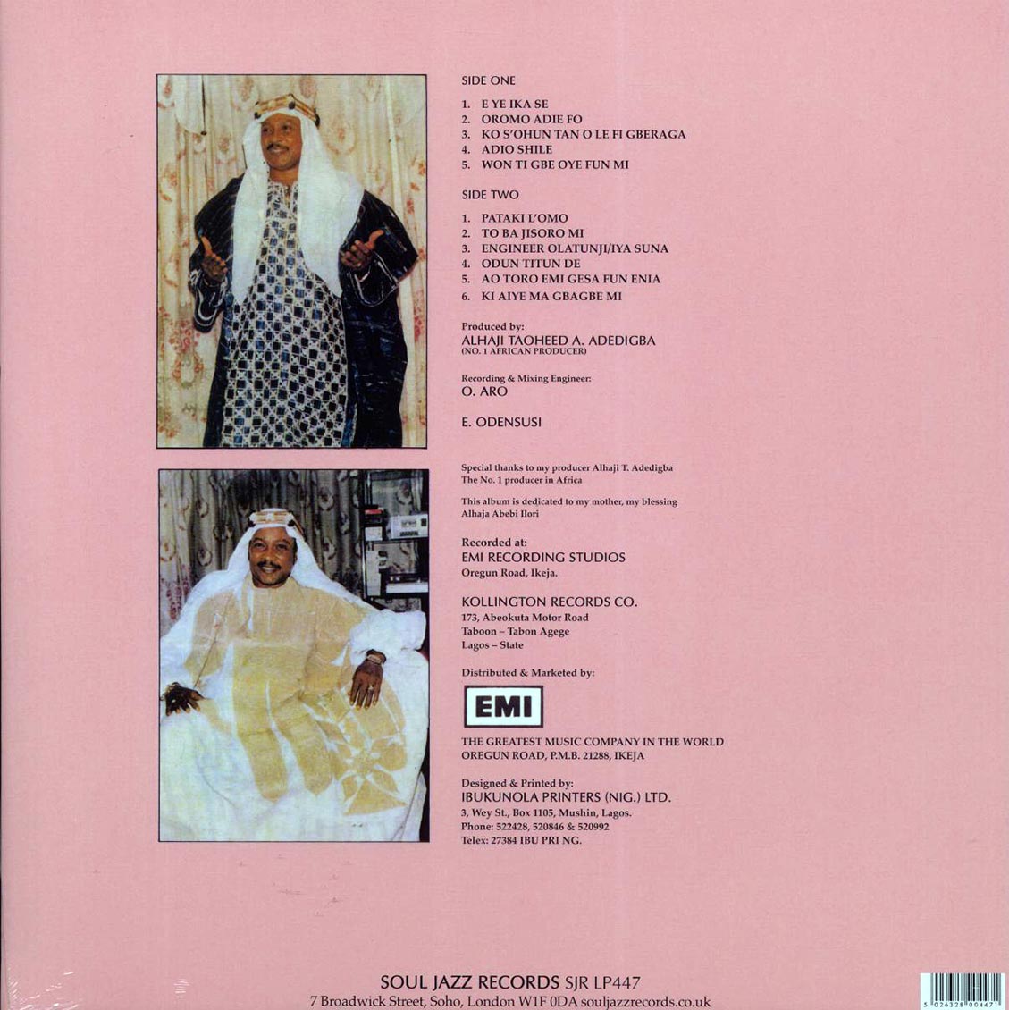 Alhaji Chief Prof. Kollington Ayinla & His Fuji '78 Organisation - Blessing (ltd. ed.) Vinyl Record