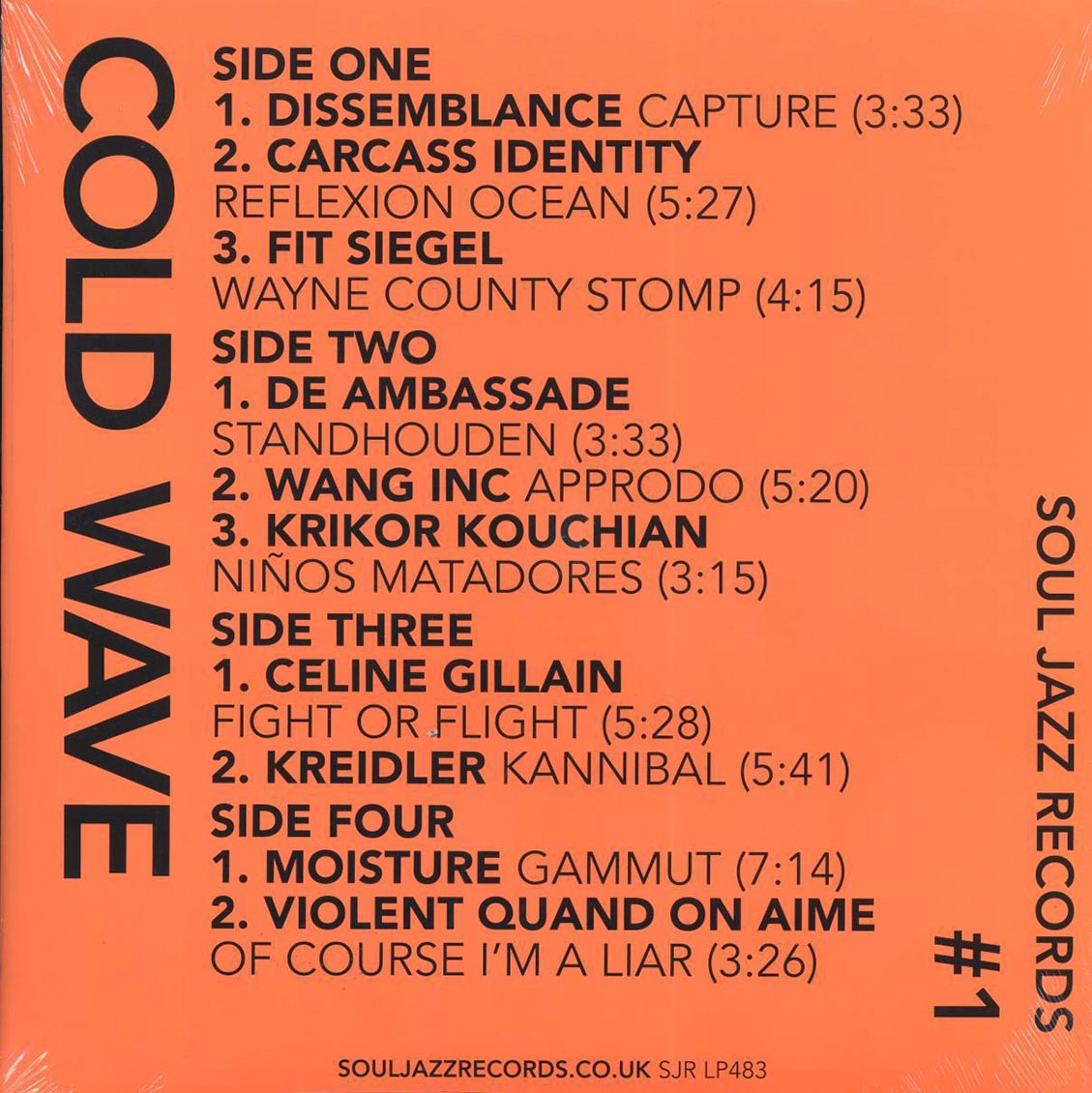 Various - Cold Wave #1 (ltd. ed.) (2xLP) (orange vinyl) Vinyl Record