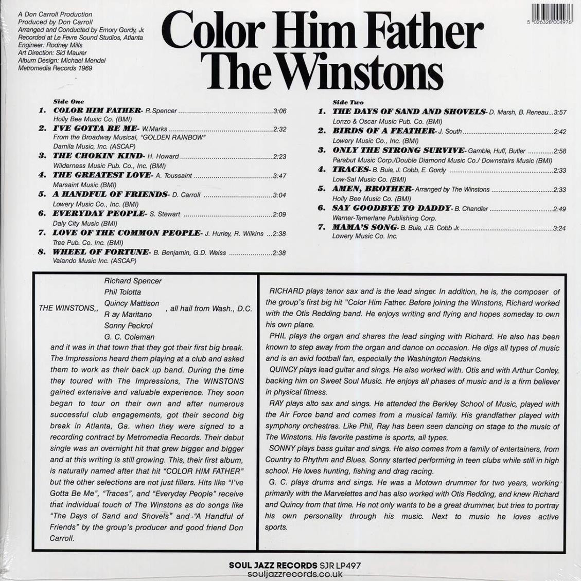 The Winstons - Color Him Father (+4 bonus tracks) (ltd. ed.) (2xLP) Vinyl Record