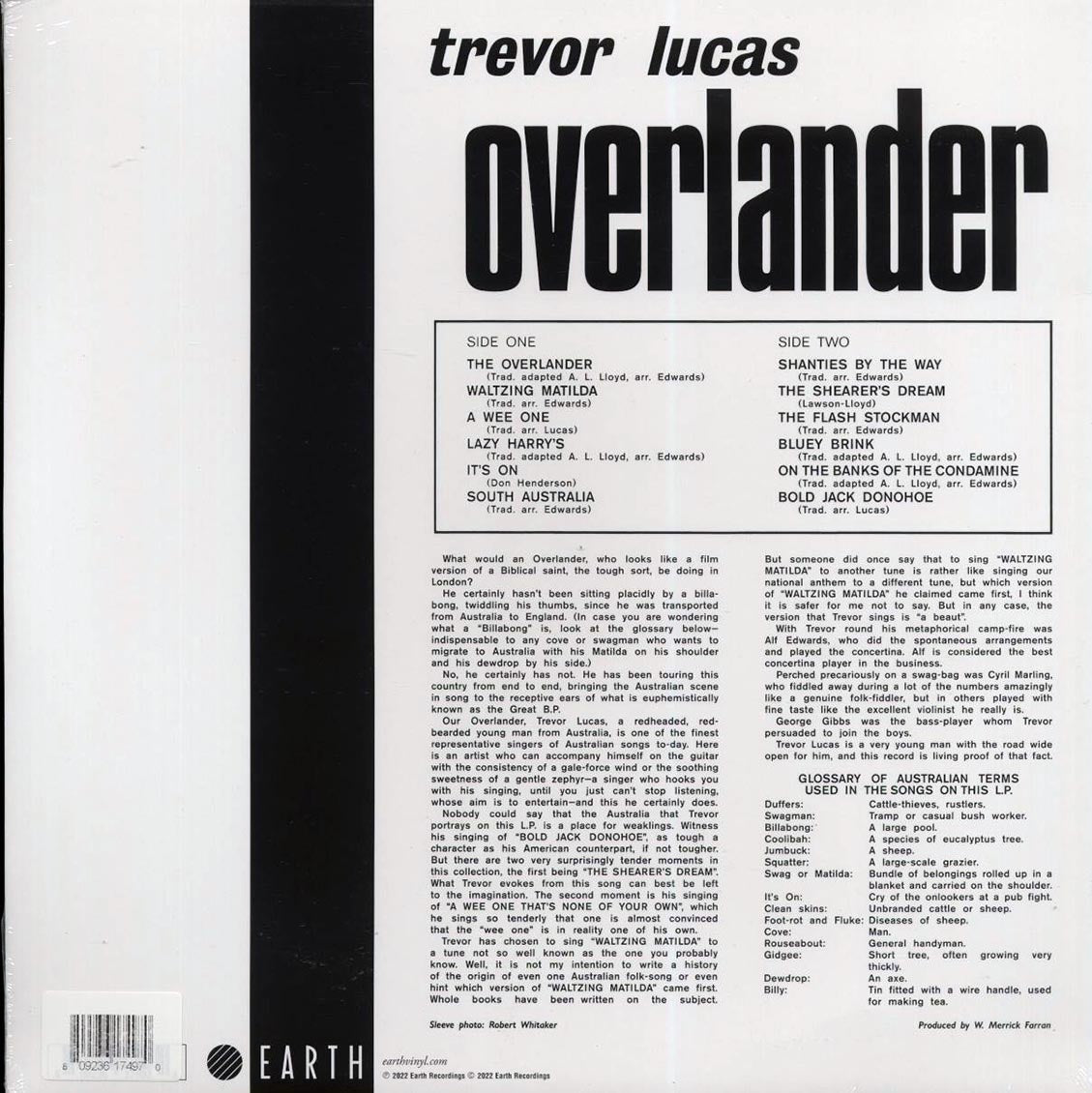 Trevor Lucas - Overlander (RSD 2022) (orange vinyl) Vinyl Record
