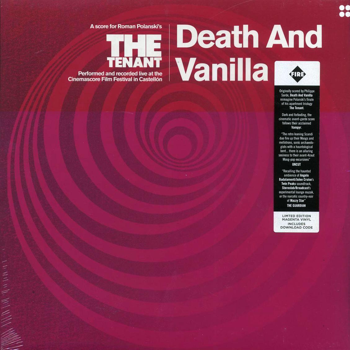 Death And Vanilla - A Score For Roman Polanski's The Tenant (ltd. ed.) (magenta vinyl) Vinyl Record