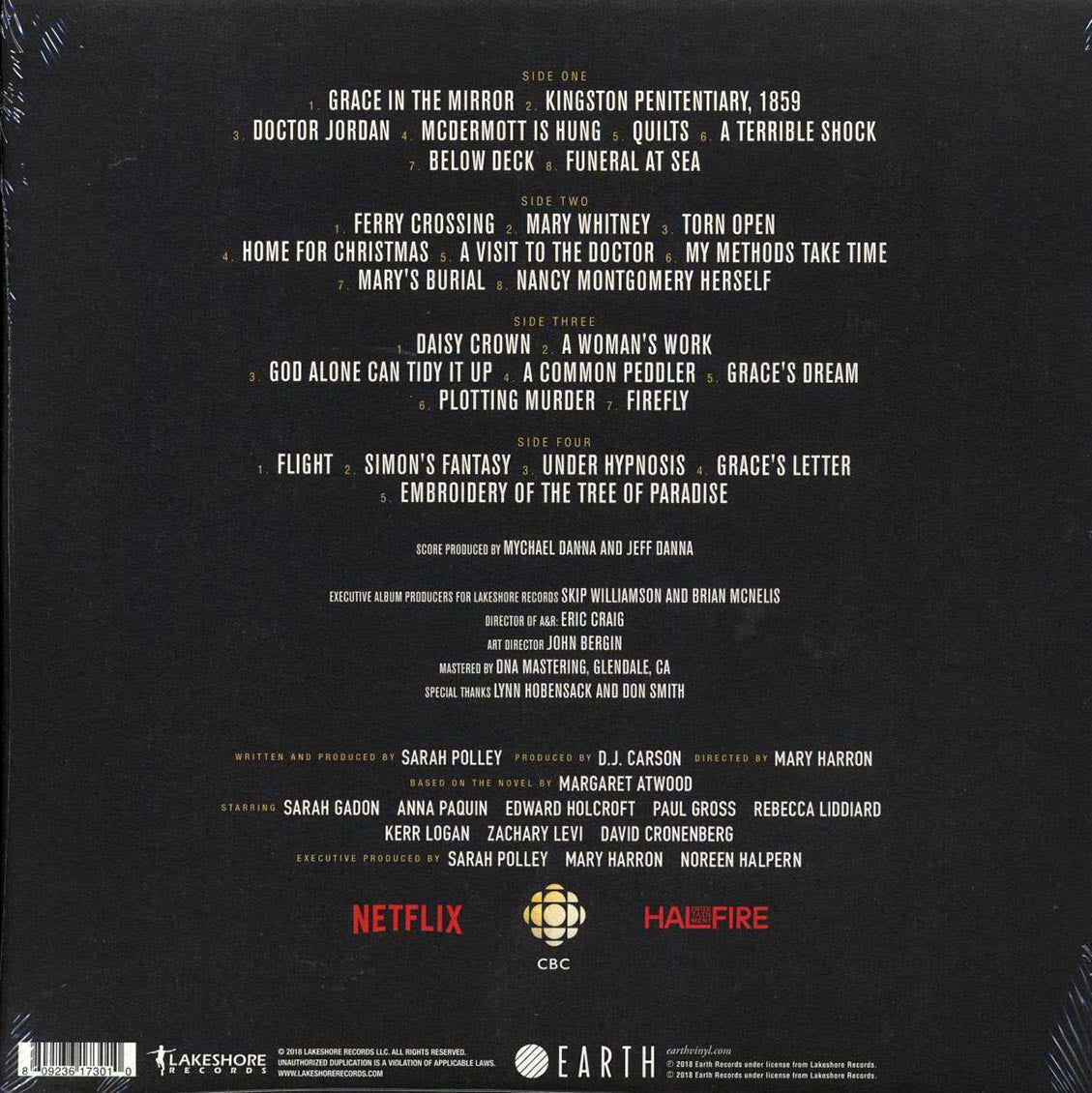 Mychael Danna And Jeff Danna - Alias Grace: Original Mini-Series Soundtrack (ltd. ed.) (2xLP) Vinyl Record