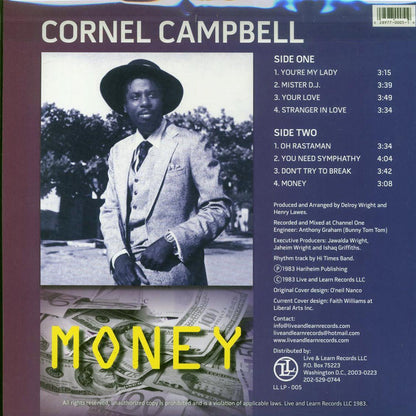 Cornell Campbell - Money Vinyl Record