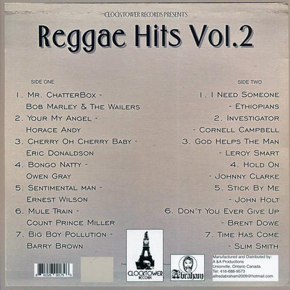 Bob Marley, Horace Andy, John Holt, The Ethiopians, Barry Brown, Etc. - Clocktower Records Presents Reggae Hits Volume 2 Vinyl Record