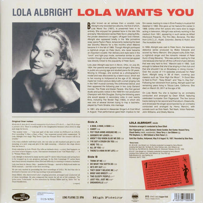 Lola Albright - Lola Wants You (+5 bonus tracks) (ltd. ed.) (180g) Vinyl Record