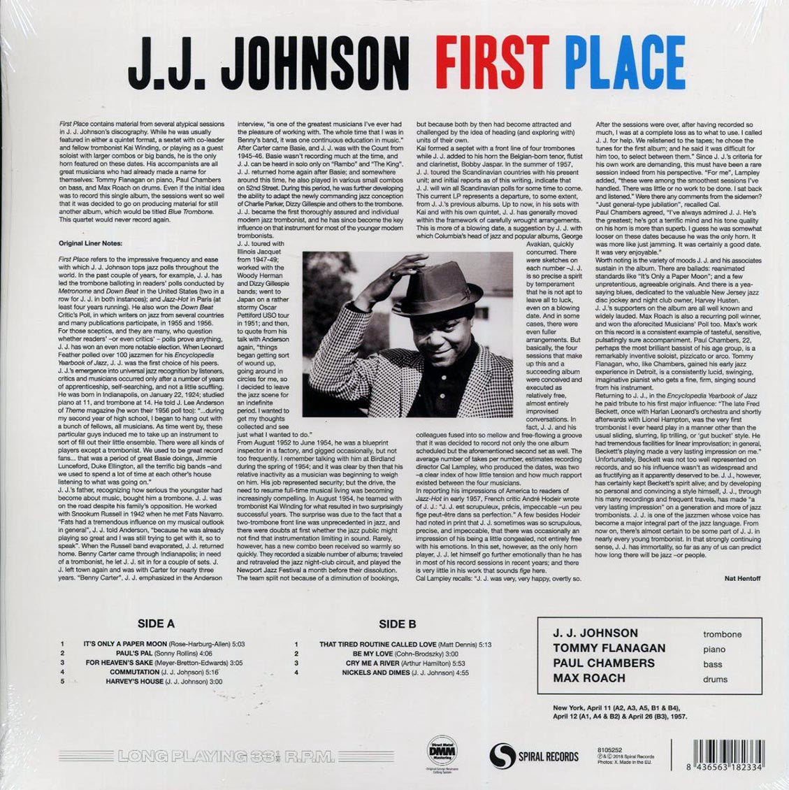JJ Johnson - First Place (ltd. ed.) (180g) (remastered) Vinyl Record