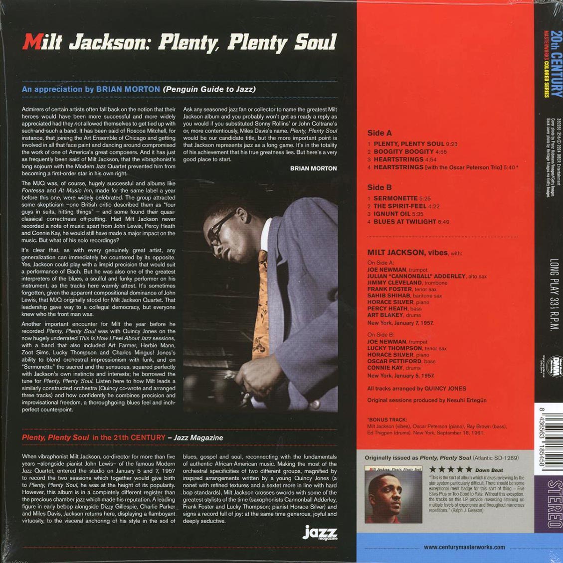 Milt Jackson - Plenty, Plenty Soul (+bonus track) (ltd. ed.) (180g) (blue vinyl) Vinyl Record