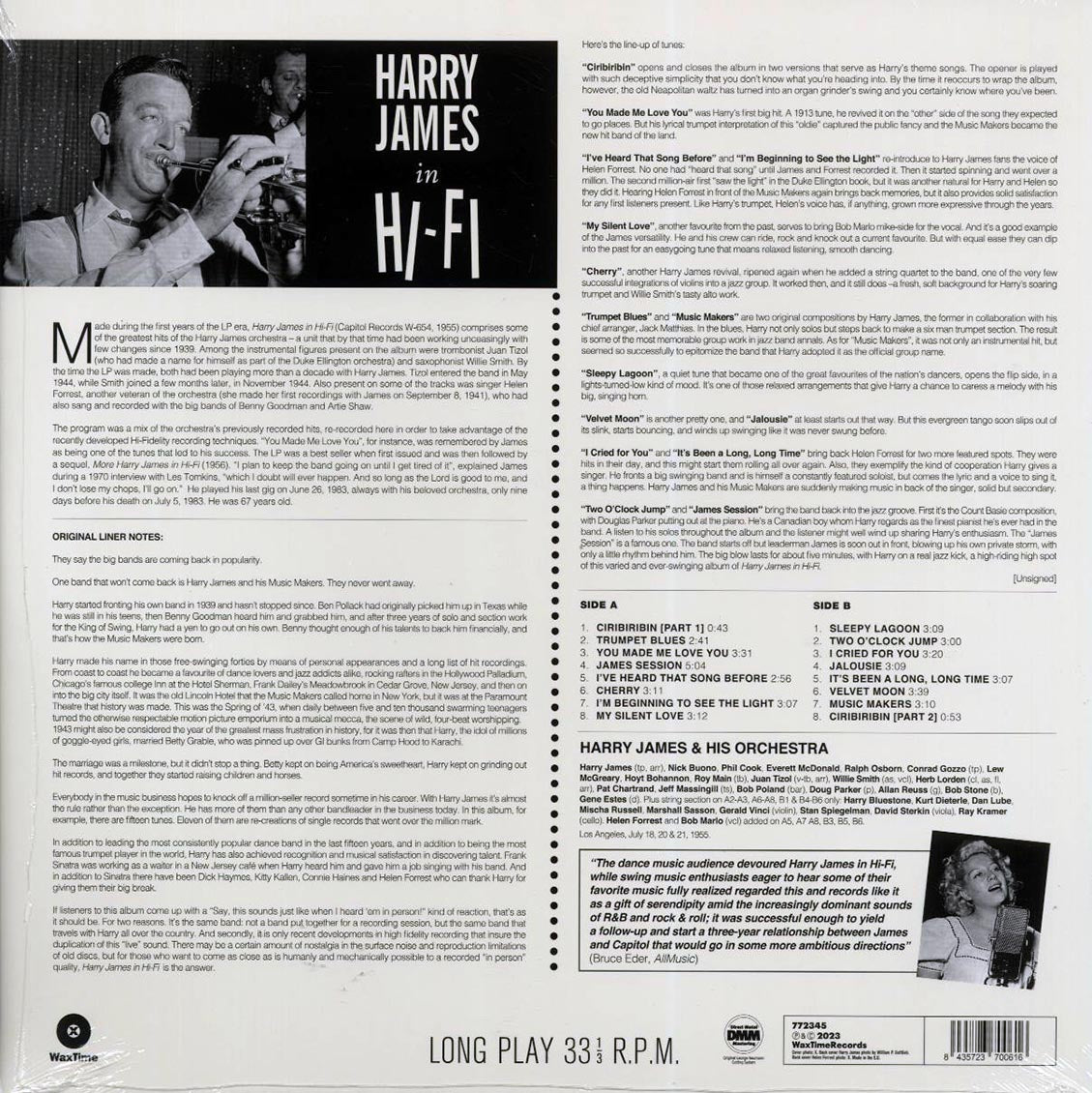 Harry James - Harry James in Hi-Fi (ltd. ed.) (180g) (remastered) Vinyl Record