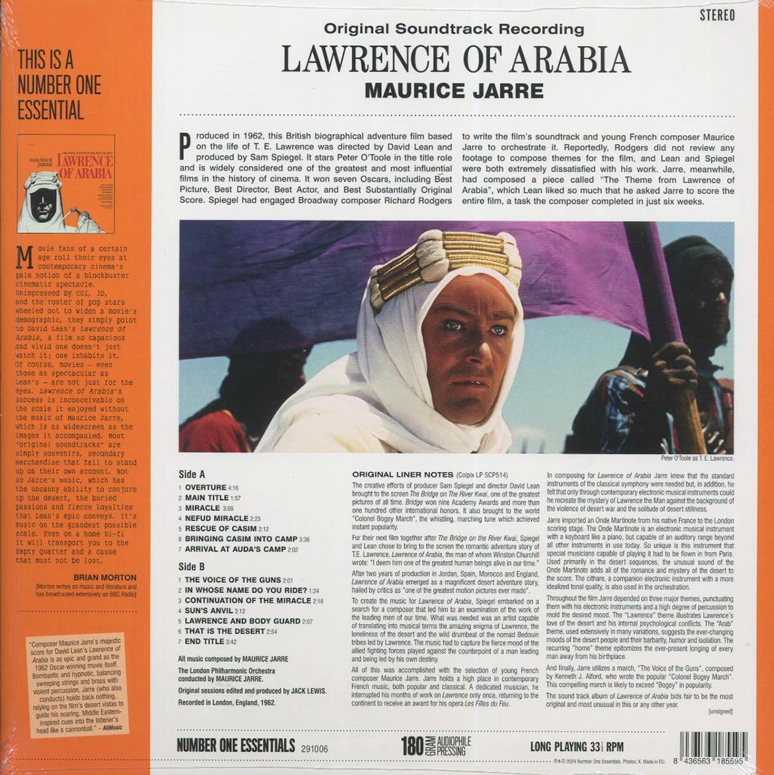 Maurice Jarre - Lawrence Of Arabia: Original Soundtrack Recording (ltd. ed.) (180g) Vinyl Record