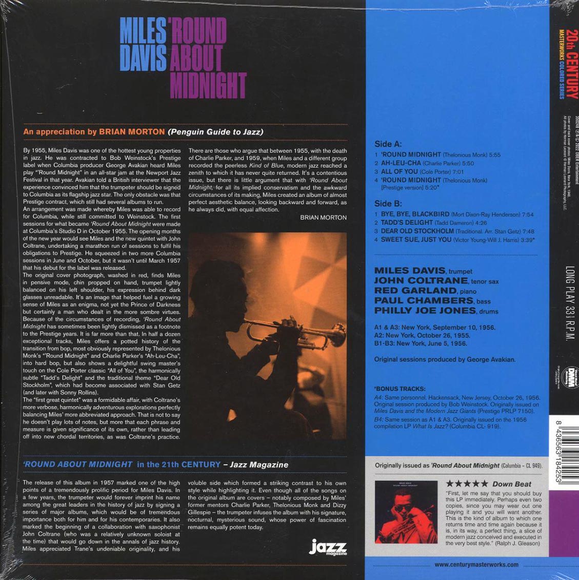 Miles Davis - Round About Midnight (+2 bonus tracks) (ltd. ed.) (180g) (purple vinyl) Vinyl Record