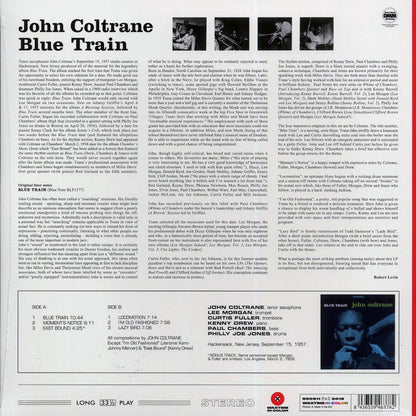 John Coltrane - Blue Train (+bonus track) (ltd. ed.) (180g) (red vinyl) Vinyl Record