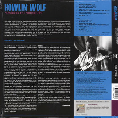 Howlin' Wolf - Moanin' In The Moonlight (+3 bonus tracks) (ltd. ed.) (180g) (blue vinyl) Vinyl Record