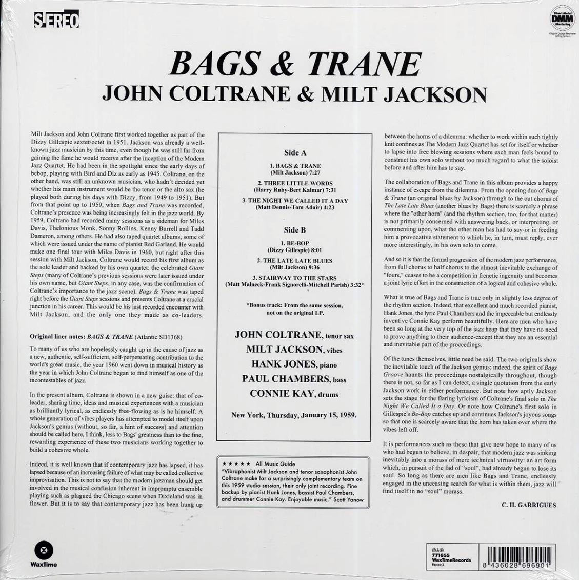 John Coltrane, Milt Jackson - Bags & Trane (+bonus track) (ltd. ed.) (180g) (remastered) Vinyl Record
