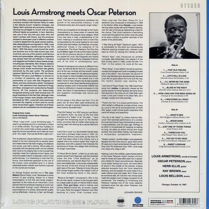 Louis Armstrong, Oscar Peterson - Louis Armstrong Meets Oscar Peterson (ltd. ed.) (180g) (blue vinyl) Vinyl Record