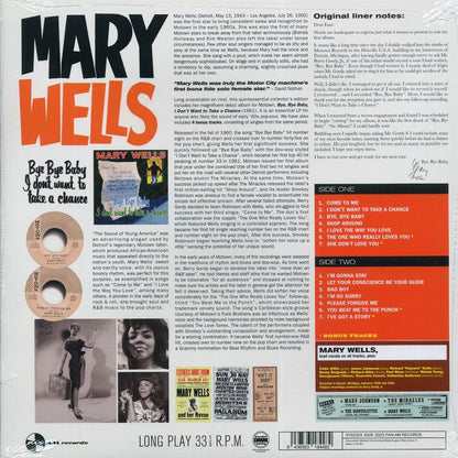 Mary Wells - Bye Bye Baby, I Don't Want To Take A Chance (+4 bonus tracks) (ltd. ed.) (180g) Vinyl Record