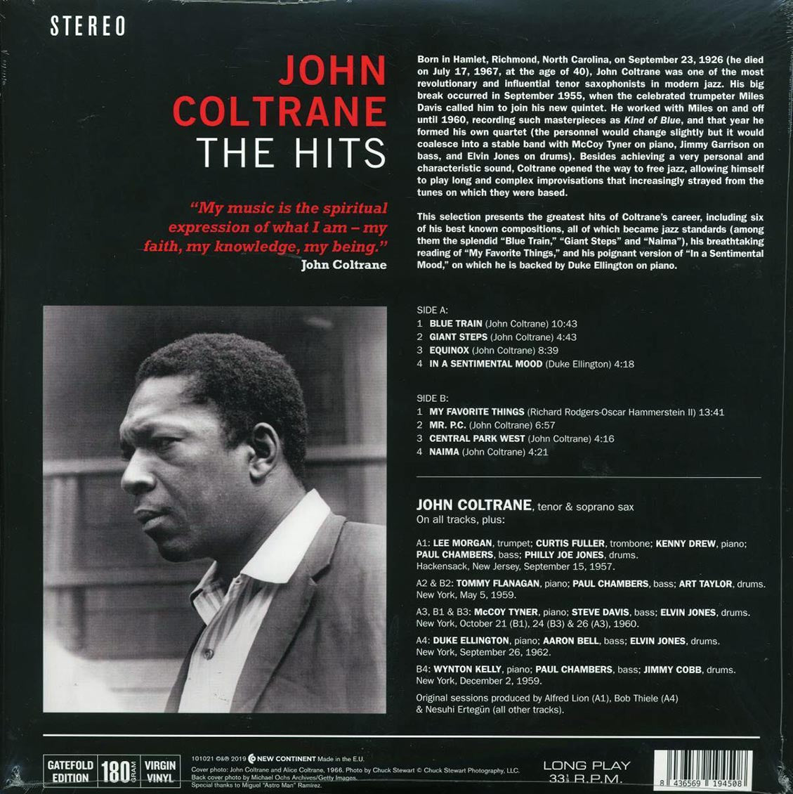 John Coltrane - The Hits (ltd. ed.) (180g) Vinyl Record