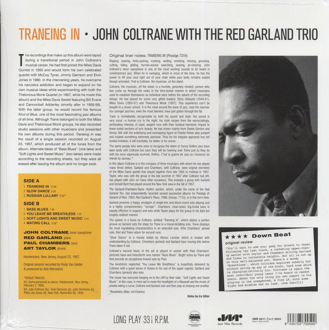 John Coltrane, Red Garland Trio - Traneing In (+2 bonus tracks) (ltd. ed.) (180g) Vinyl Record