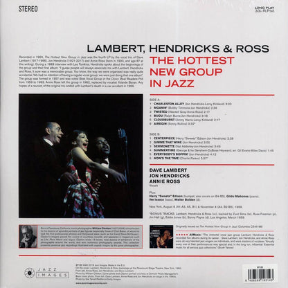 Lambert, Hendricks & Ross - The Hottest New Group In Jazz (+2 bonus tracks) (ltd. ed.) (180g) Vinyl Record
