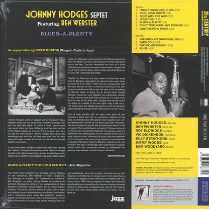 Johnny Hodges Septet, Ben Webster - Blues-A-Plenty (+2 bonus tracks) (ltd. ed.) (180g) (red vinyl) Vinyl Record